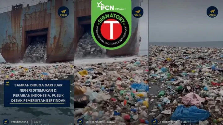 Cek Fakta: Video Kapal Membuang Sampah di Laut Indonesia Ternyata Rekayasa AI
