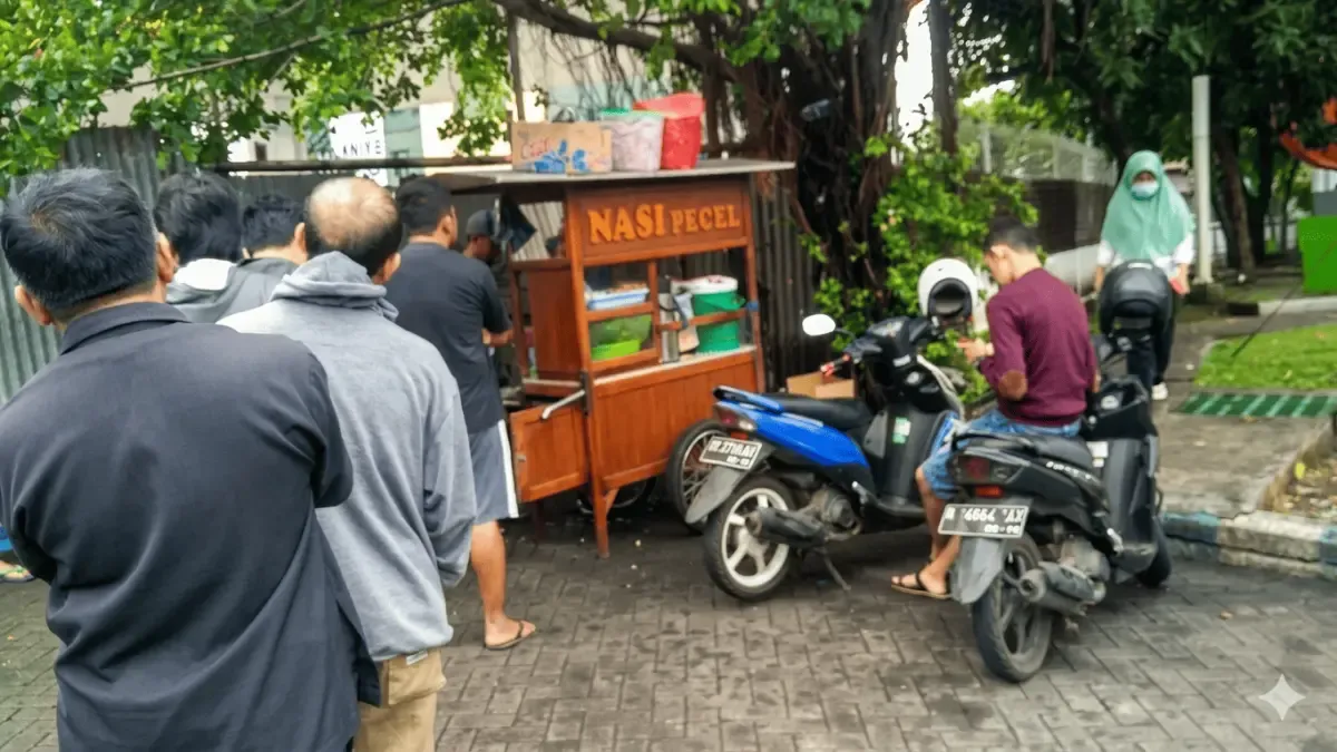 Nasi Pecel Pak Sukirno, Kuliner Legendaris di Malang dengan Sambal Kacang Khas