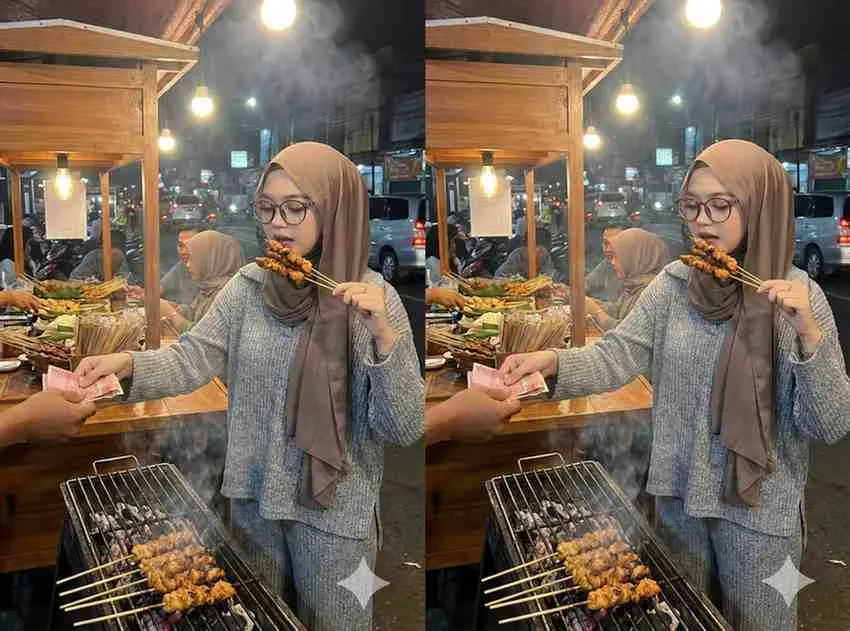 Gambar Street Food Malam Hari Buatan Gemini AI Jadi Sorotan karena Terlihat Realistis