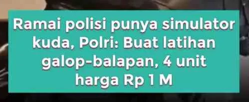 Viral Simulator Kuda Polri di TikTok, Tuai Pujian Modernisasi dan Kritik Anggaran