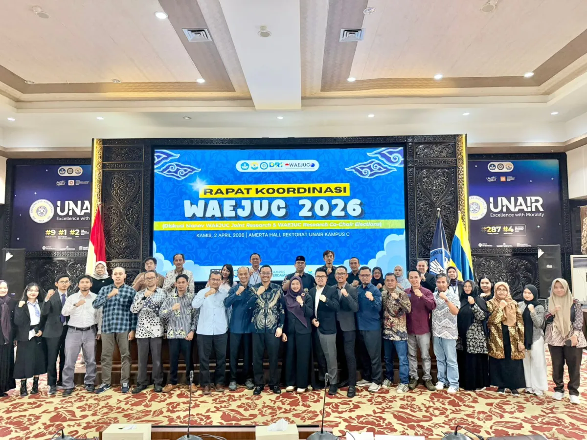 UNAIR Tuan Rumah Pertemuan WAEJUC, Konsorsium Kampus Jatim–Australia Barat Bahas Penguatan Riset dan Transisi Kepemimpinan