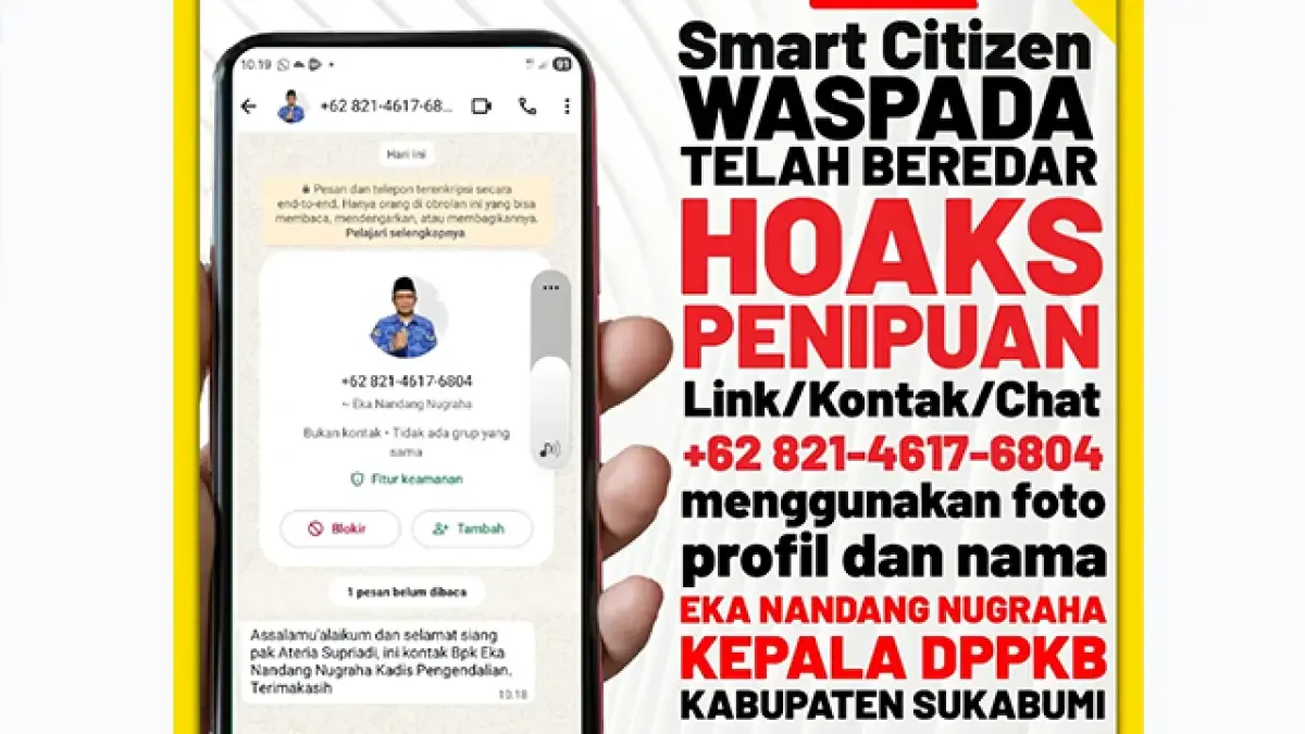 Waspada Penipuan, Nomor WhatsApp Catut Nama Kepala DPPKB Kabupaten Sukabumi