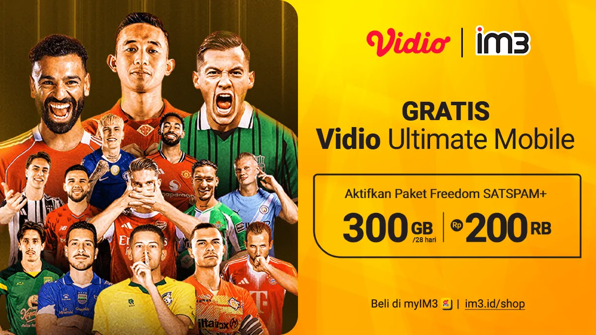 IM3 Tawarkan Paket Freedom Internet dengan Kuota hingga 300GB dan Akses Vidio Ultimate Mobile