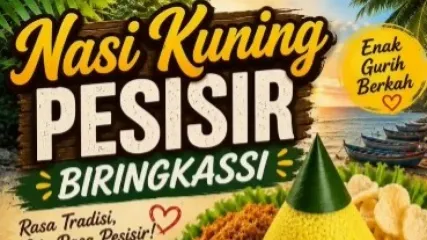 Nasi Kuning Pesisir Biring Kassi Jadi Rekomendasi Kuliner Lokal di Kelurahan Lembang, Bantaeng