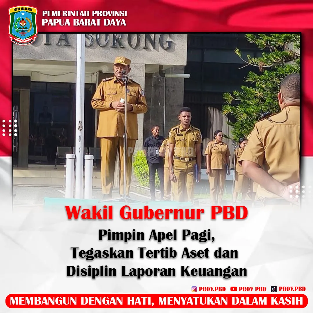 Wagub Papua Barat Daya Tekankan Penertiban Aset dan Ketepatan Laporan Keuangan OPD