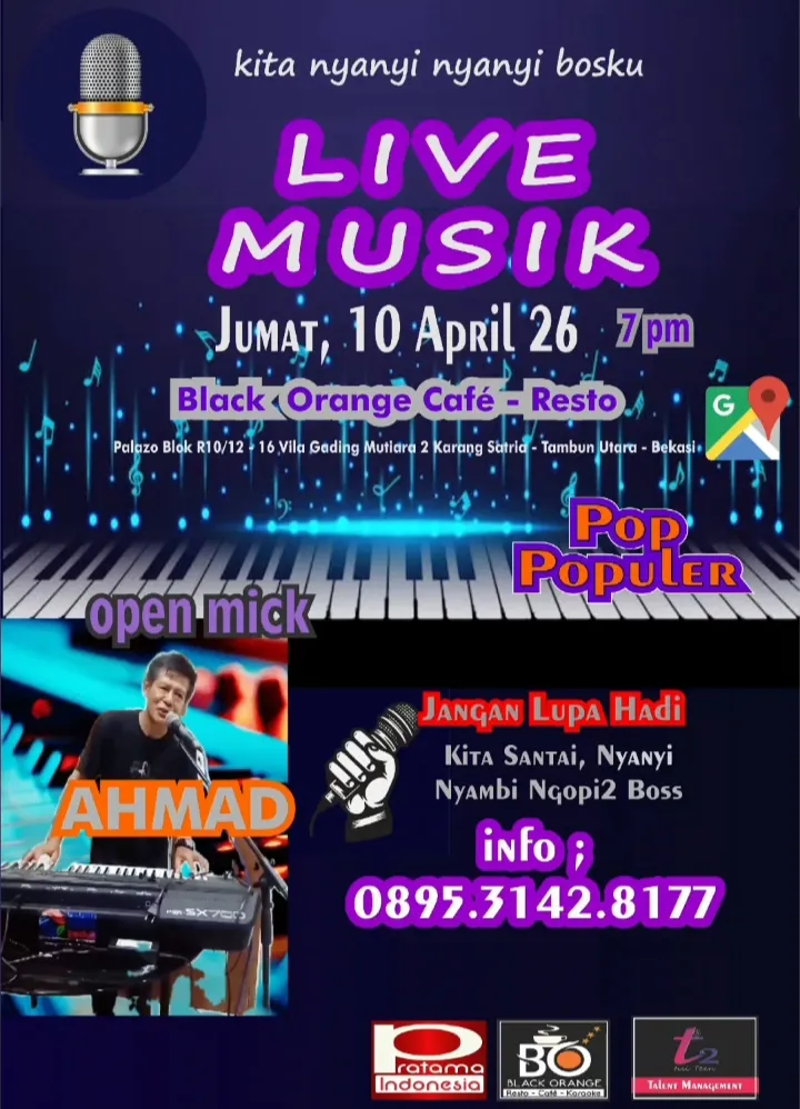 Black Orange Café Bekasi Gelar Live Musik Rutin untuk Dorong Ruang Kreatif