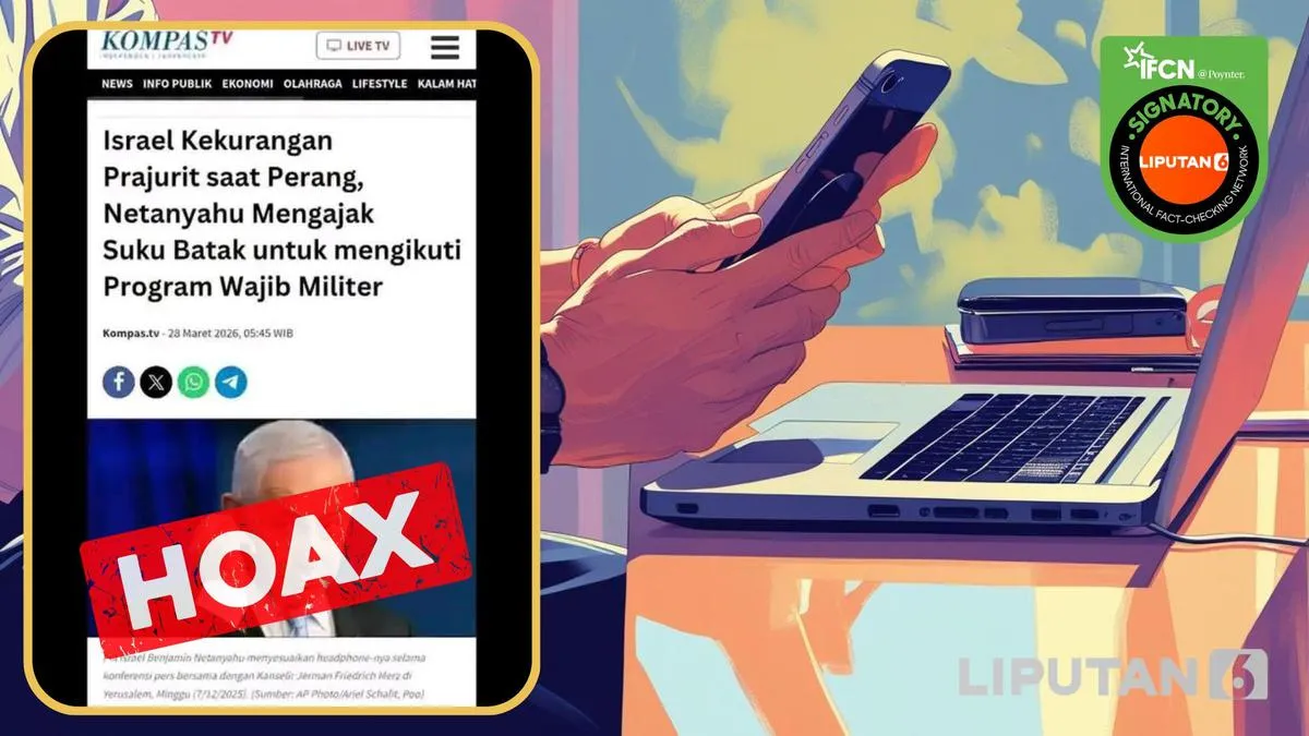 Cek Fakta: Klaim PM Israel Ajak Suku Batak Ikuti Wajib Militer Disebut Hoaks