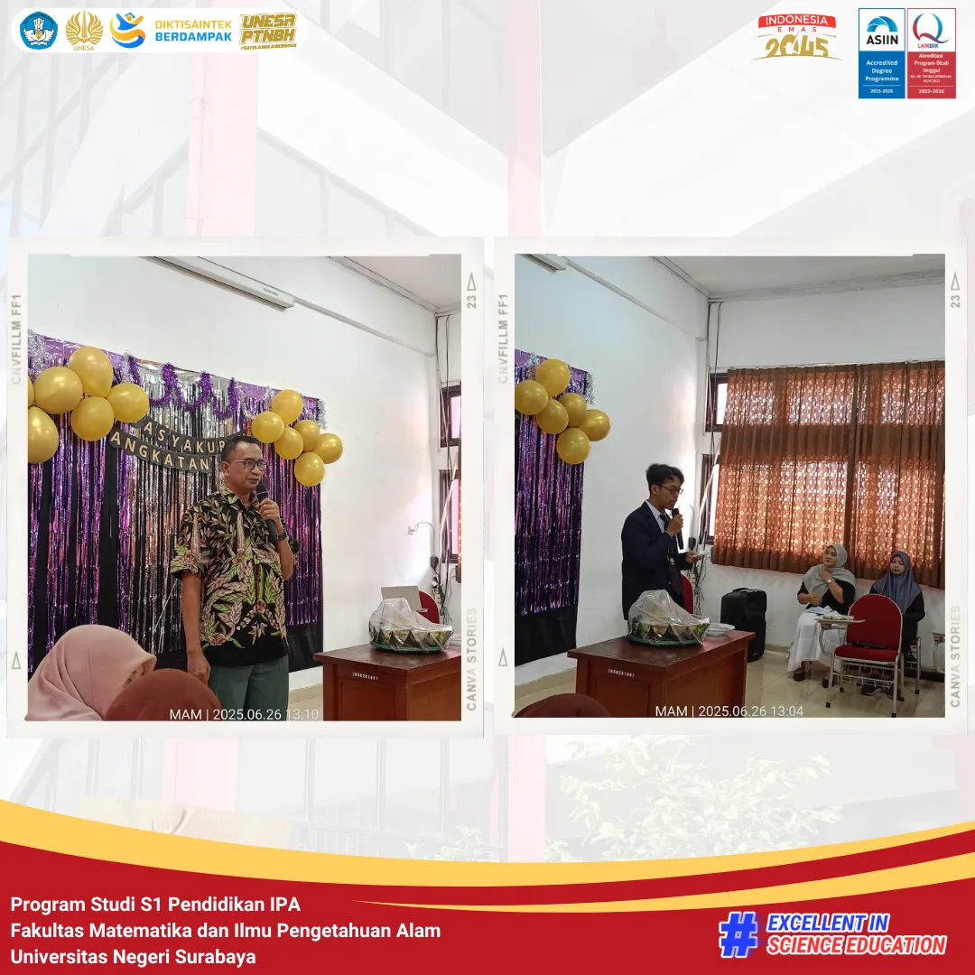 Prodi S1 Pendidikan IPA UNESA Gelar Syukuran Kelulusan Angkatan 2021 di Kampus Ketintang