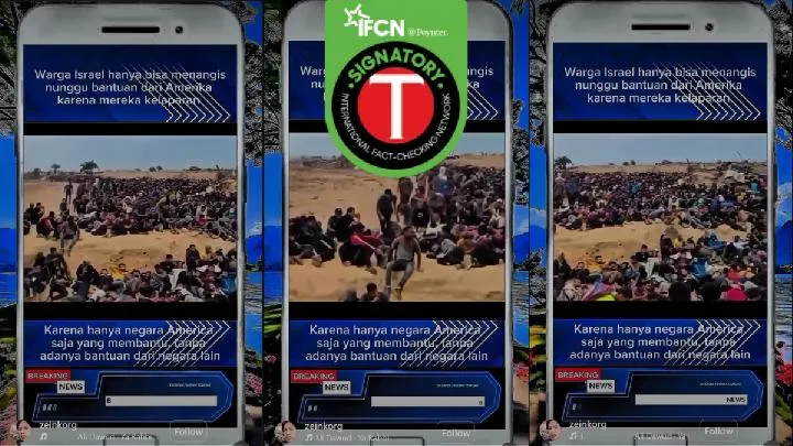 Cek Fakta: Video yang Diklaim Pengungsi Israel Pascaserangan Iran Ternyata Rekaman Warga Gaza 2025