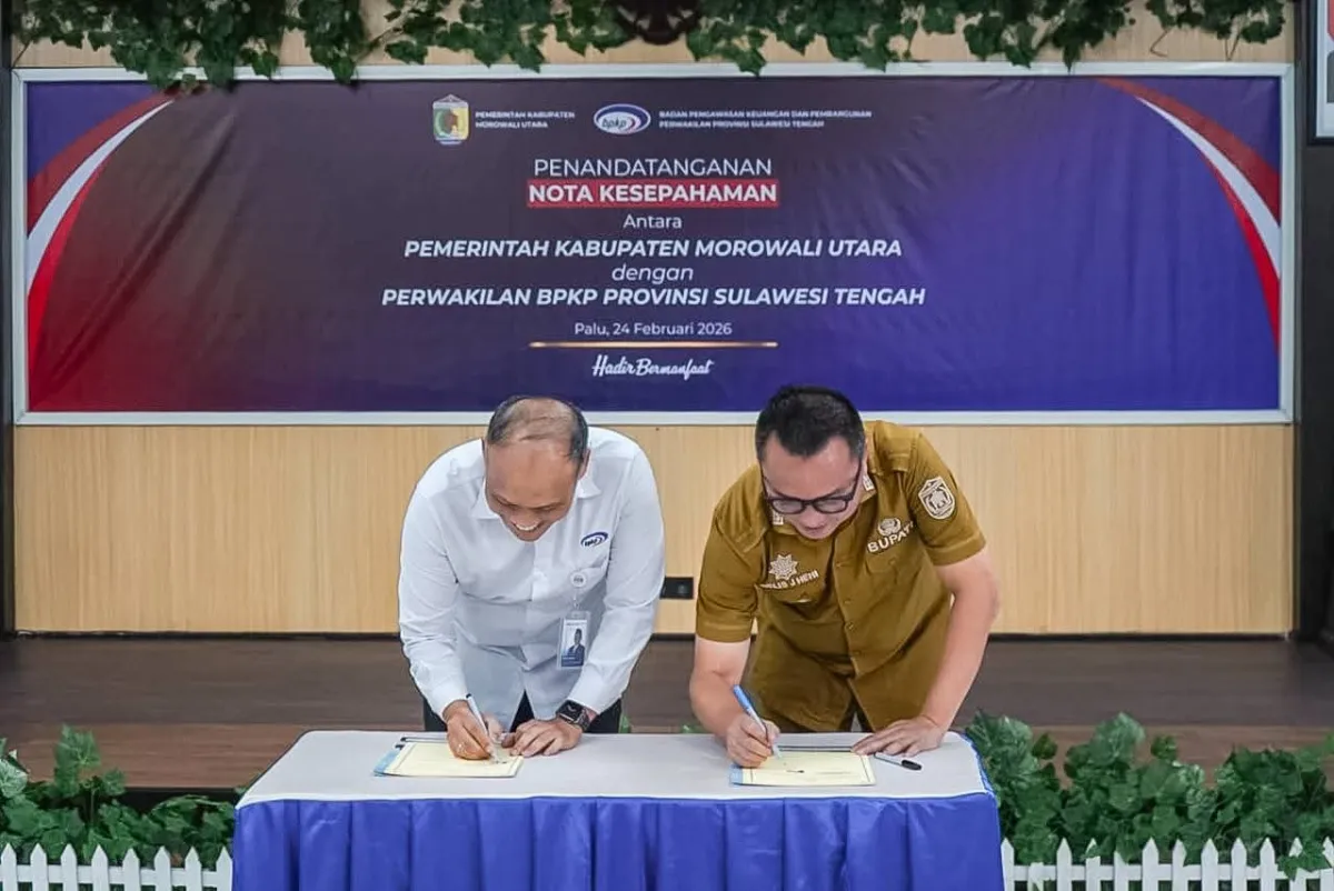 Pemkab Morowali Utara dan BPKP Sulteng Teken MoU Penguatan Tata Kelola Keuangan dan Pembangunan
