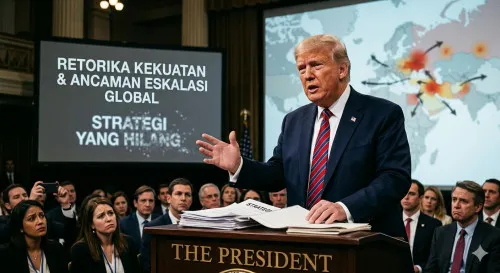 Kritik atas Retorika Kekuatan Trump: Kekosongan Strategi soal Iran dan Risiko Eskalasi di Timur Tengah