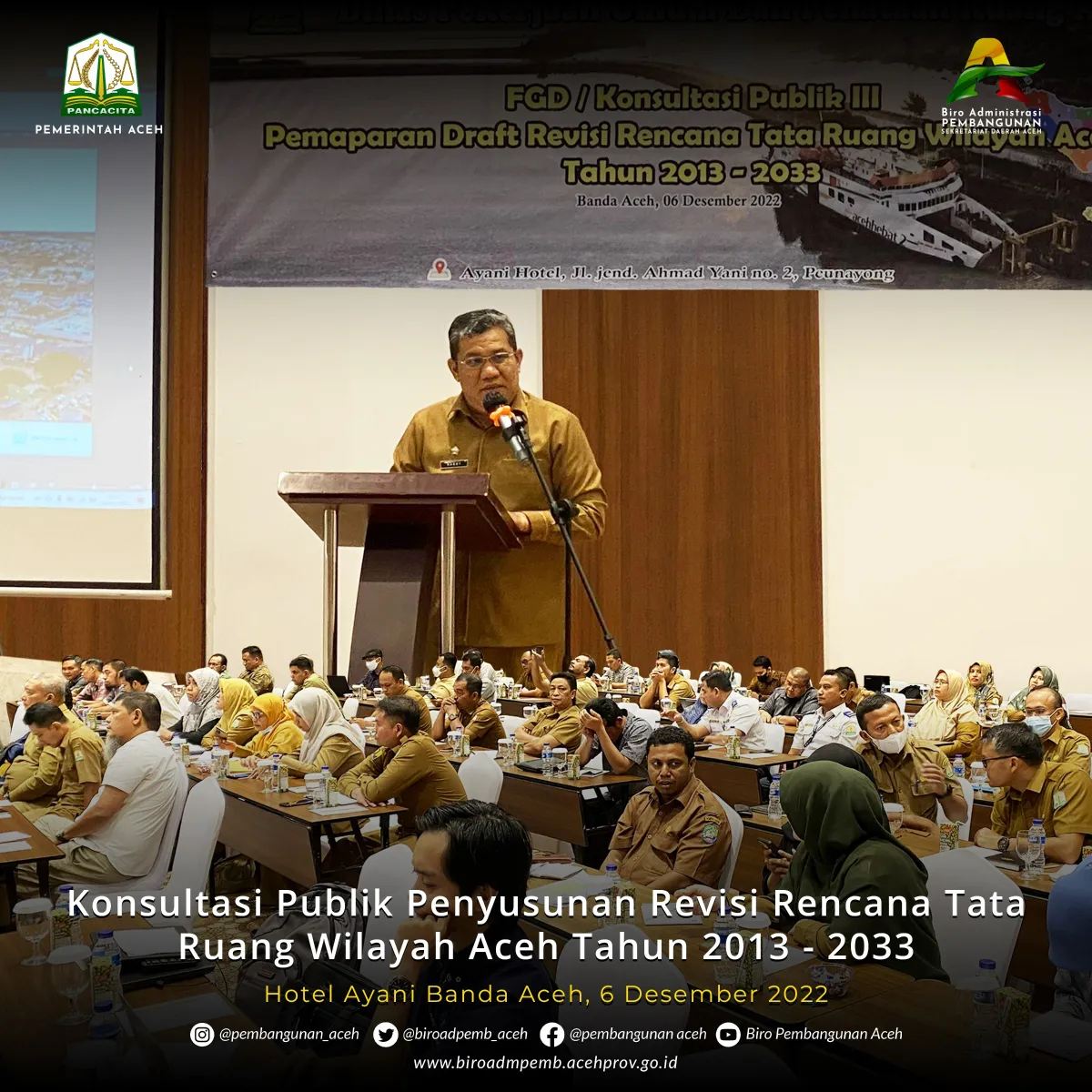 Konsultasi Publik Revisi Rencana Tata Ruang Wilayah Aceh 2013–2033 Digelar