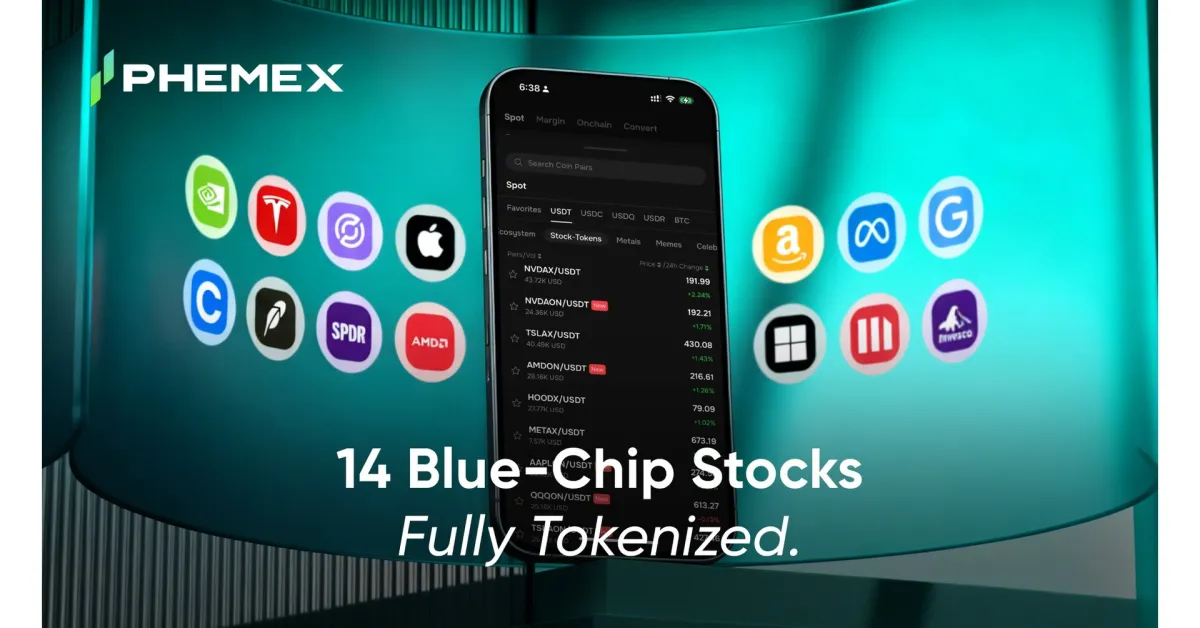 Phemex Integrasikan Instrumen Token Saham Ondo Finance, Tawarkan Akses ke 14 Aset Blue-Chip