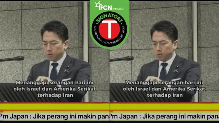 Video Diklaim PM Jepang Siap Bantu AS dan Israel Serang Iran, Faktanya Menyesatkan
