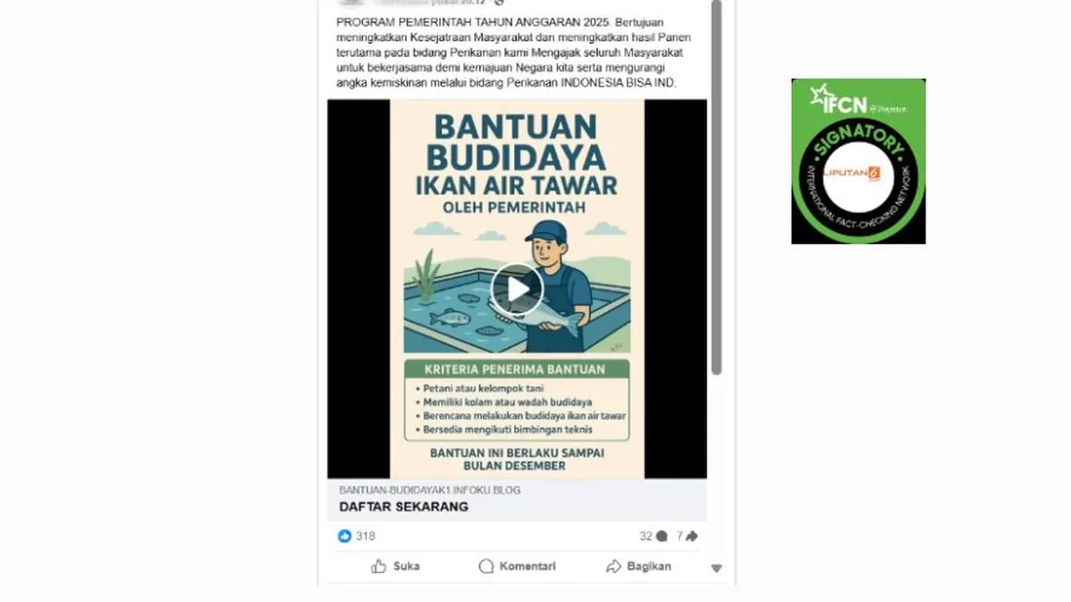 Hoaks Bantuan Budidaya Ikan Mengatasnamakan KKP Marak di Medsos, Warga Diminta Waspada