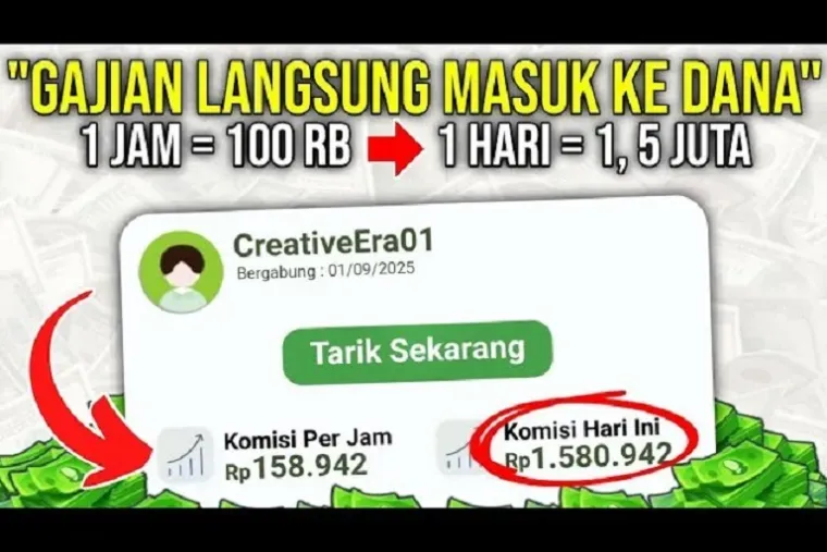 Aplikasi Penghasil Uang VIP Disebut Viral pada 2026, Klaim WD Instan ke DANA