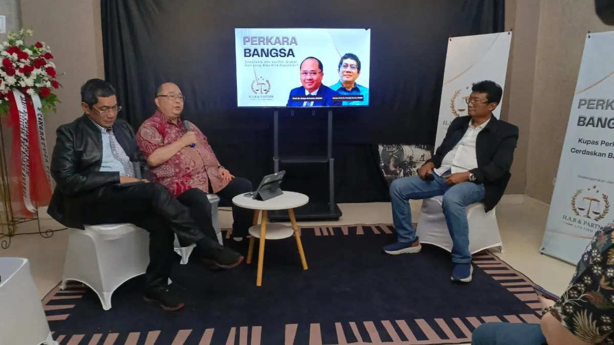 Forum “Perkara Bangsa” Angkat Tema Posisi Indonesia di Tengah Konflik Global, H.A.B Law Firm Diresmikan