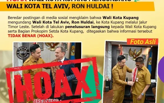 Pemkot Kupang Tegaskan Kabar Undangan untuk Wali Kota Tel Aviv adalah Hoaks