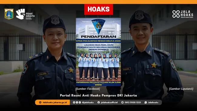 Klaim Pendaftaran CPNS Polsuspas 2026 Dibuka di TikTok Disebut Hoaks, Kemenimipas: Belum Ada Pengumuman Resmi