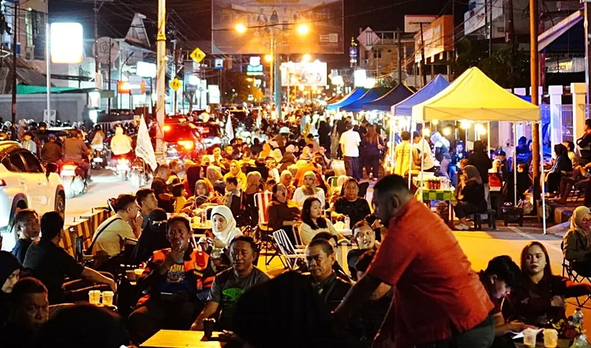 Kawasan Rawan Balap Liar di Kota Gorontalo Berubah Jadi Sentra UMKM Street Food