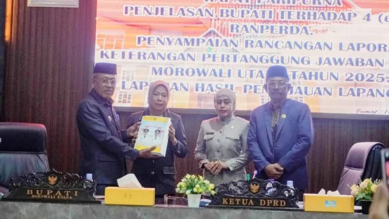Wabup Djira Hadiri Paripurna DPRD Morowali Utara, Bahas Empat Ranperda dan LKPJ 2025