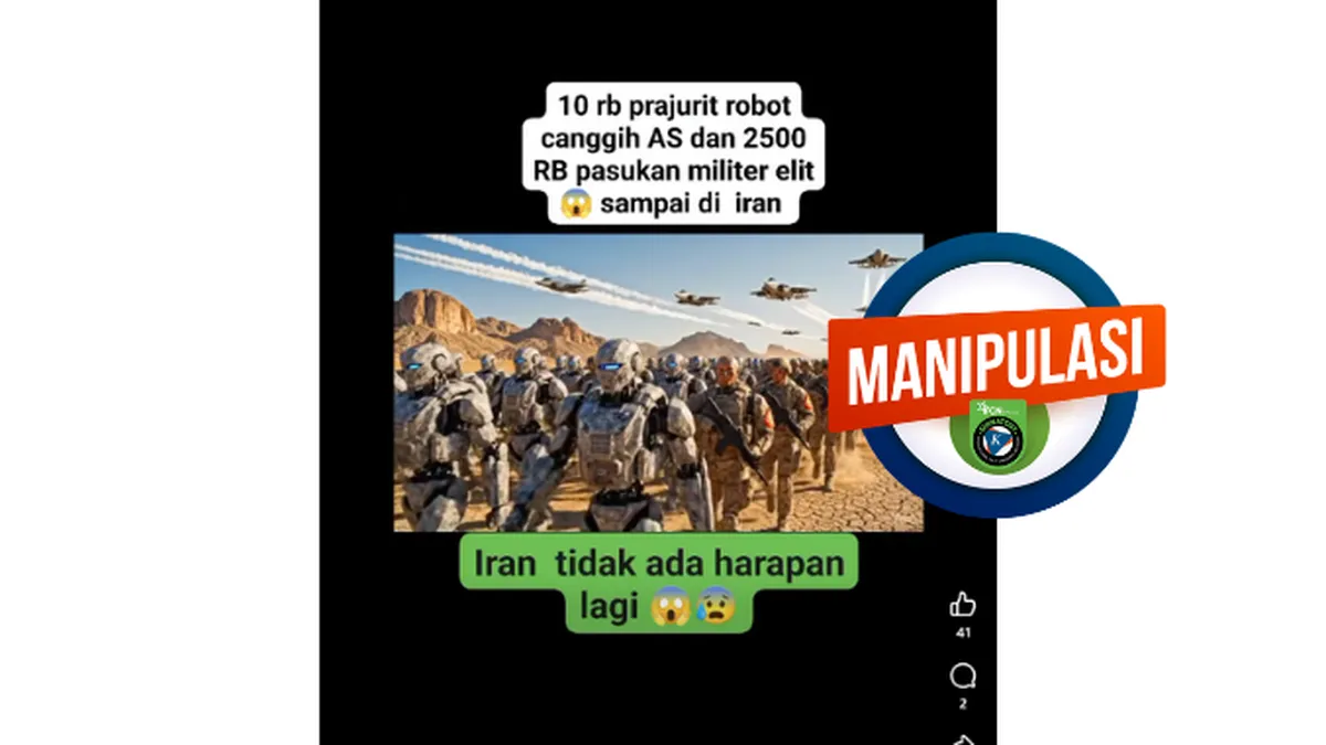 Video Klaim AS Terjunkan 10.000 Prajurit Robot Disebut Rekayasa AI