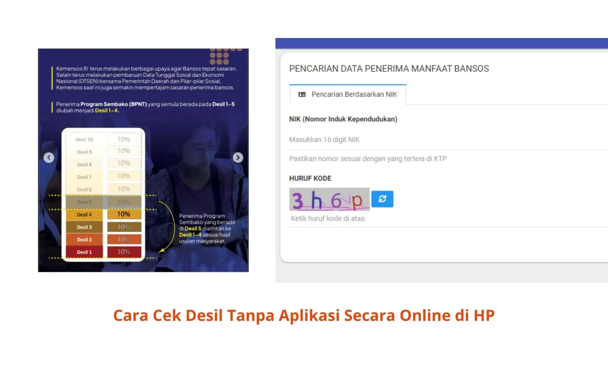 Cara Cek Desil Bansos Online Tanpa Aplikasi Lewat HP, Cukup Pakai NIK KTP