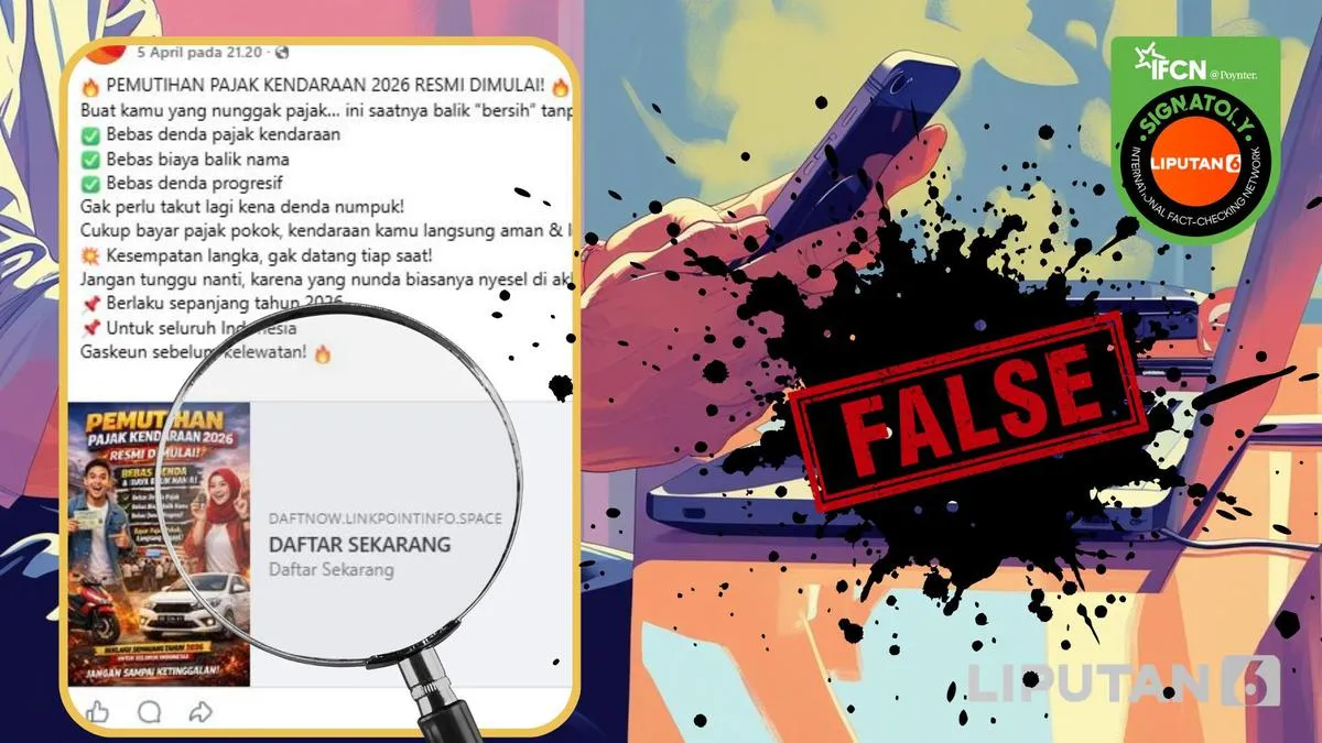 Hoaks Pemutihan Pajak Kendaraan Marak di Media Sosial, Warga Diminta Waspada Tautan Pendaftaran
