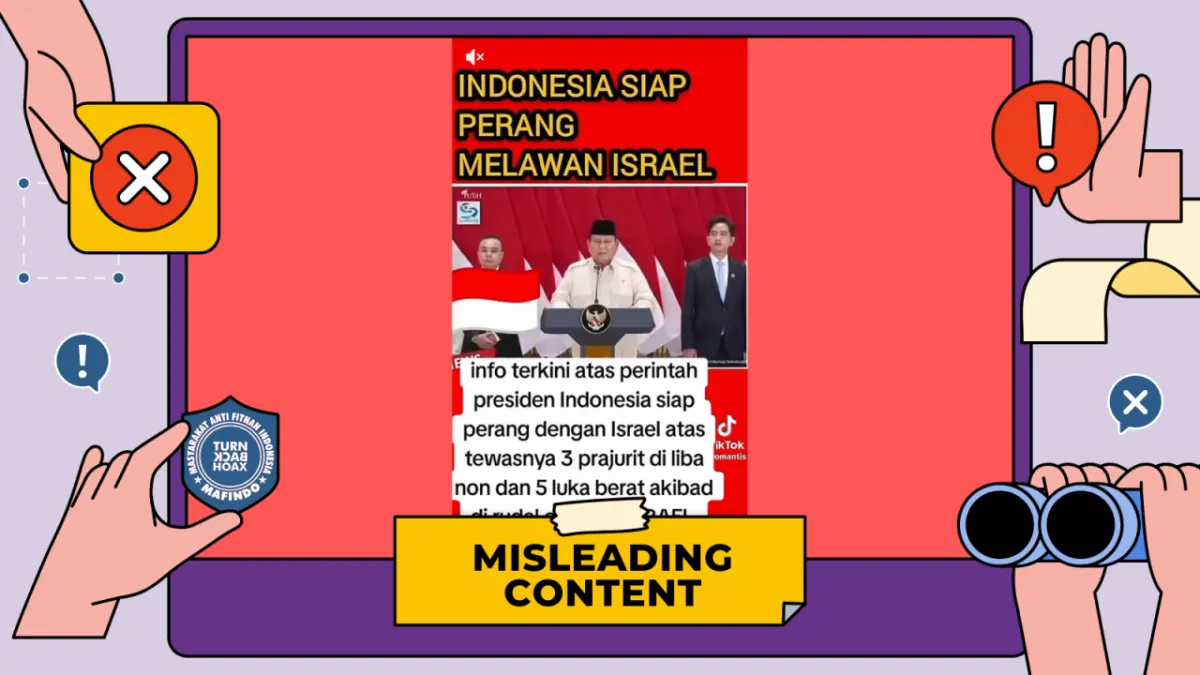 Cek Fakta: Tidak Ada Pernyataan Prabowo Menyerukan Perang terhadap Israel Usai Klaim Tiga Prajurit TNI Tewas di Lebanon