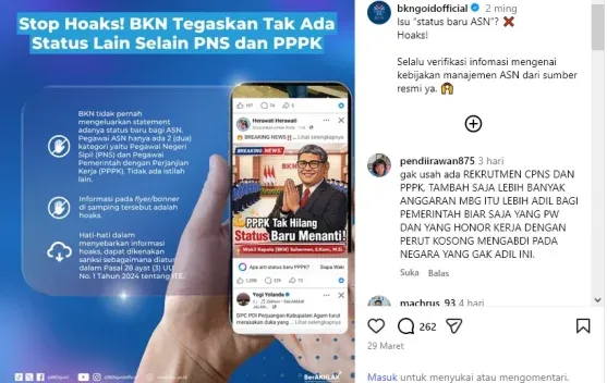BKN Tegaskan ASN Hanya PNS dan PPPK, Klaim Status Baru di Media Sosial Dipastikan Hoaks