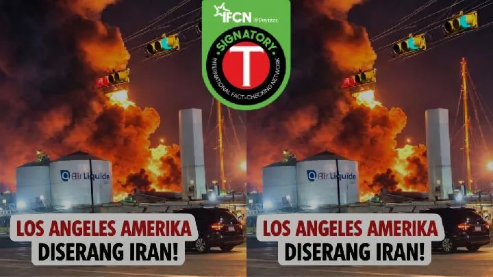 Klaim Iran Menyerang Los Angeles Keliru, Foto Ternyata Kebakaran Pabrik di Texas