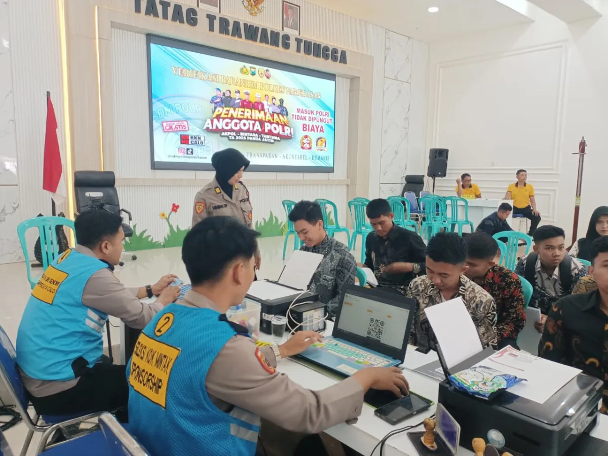 Polres Pamekasan Lakukan Verifikasi Awal Pendaftaran Penerimaan Terpadu Anggota Polri 2026
