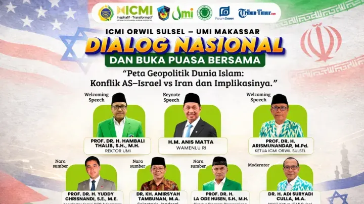 ICMI Sulsel dan UMI Makassar Gelar Dialog Nasional Bahas Geopolitik Dunia Islam dan Konflik AS–Israel vs Iran