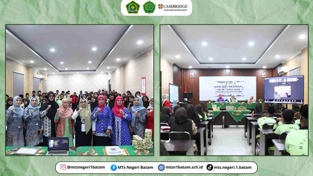 MTsN 1 Batam Peringati Hari Gizi Nasional 2026, Dorong Gizi Seimbang untuk Generasi Emas 2045