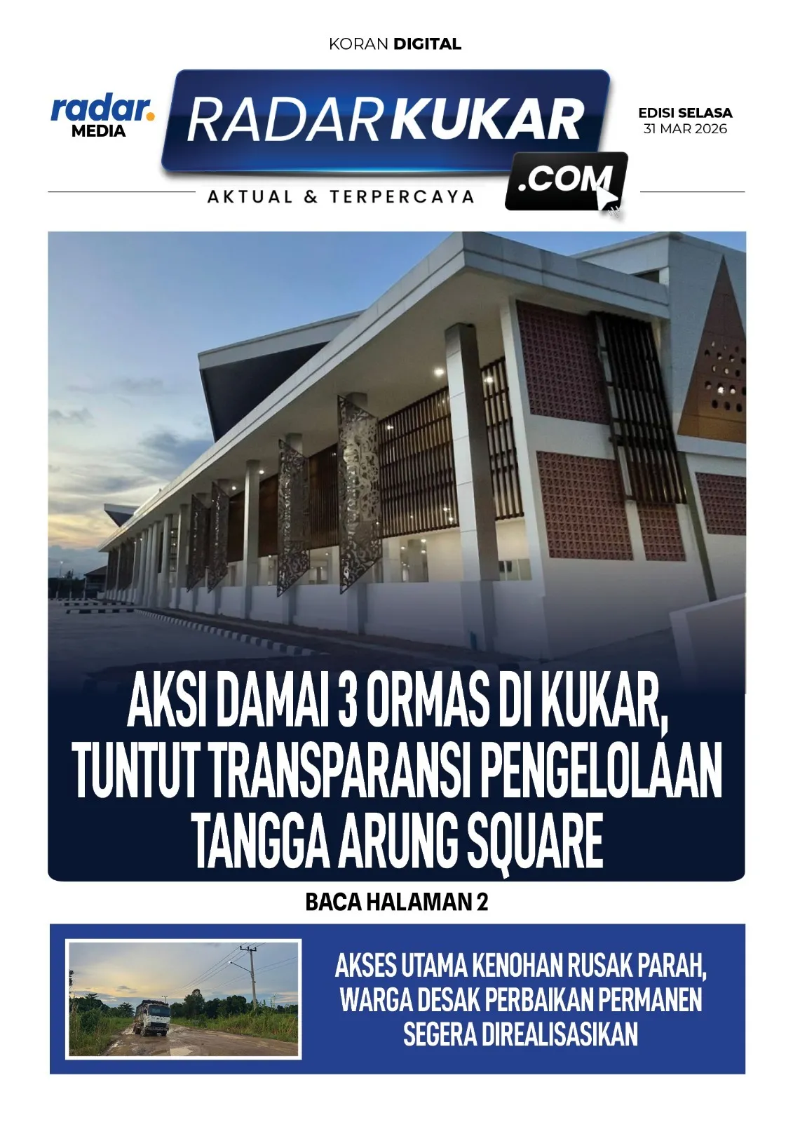Tiga Ormas di Kukar Gelar Aksi Damai, Tuntut Transparansi Pengelolaan Tangga Arung Square