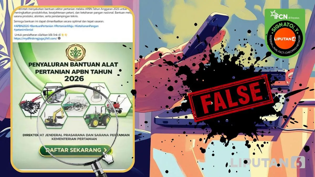 Cek Fakta: Tautan Pendaftaran Bantuan APBN Pertanian 2026 Disebut Tidak Benar, Waspadai Permintaan Data Pribadi