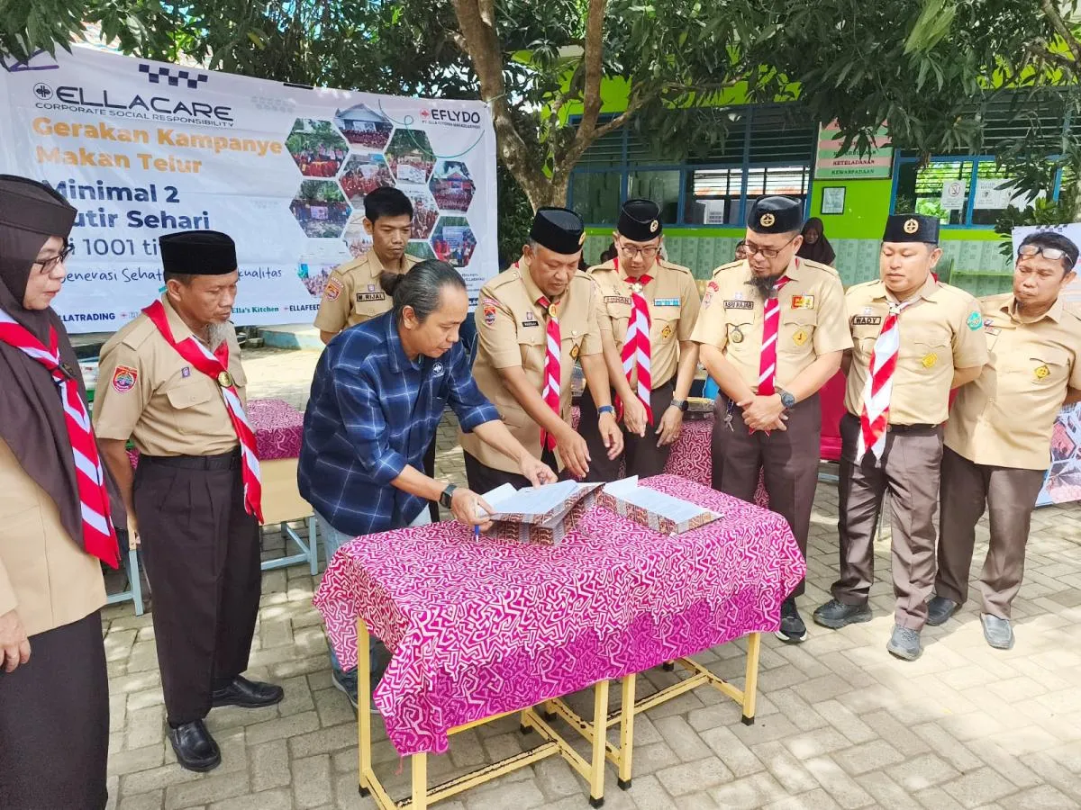 Kwarcab Pramuka Maros dan Ellacare CSR Teken MoU Program Edukasi Gizi untuk Siswa SD