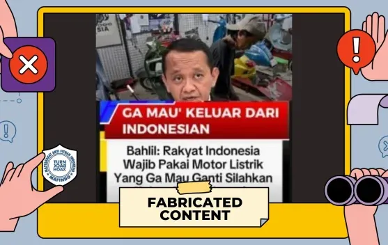 Klaim Bahlil Wajibkan Warga Ganti ke Motor Listrik Disebut Hoaks