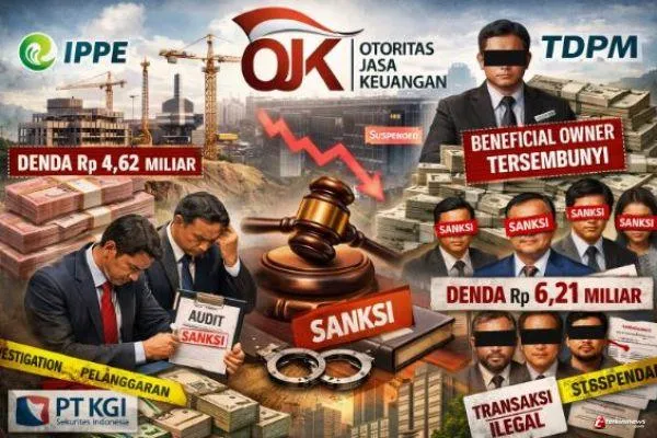 OJK Jatuhkan Sanksi atas Kasus IPPE dan TDPM, Denda hingga Rp6,21 Miliar