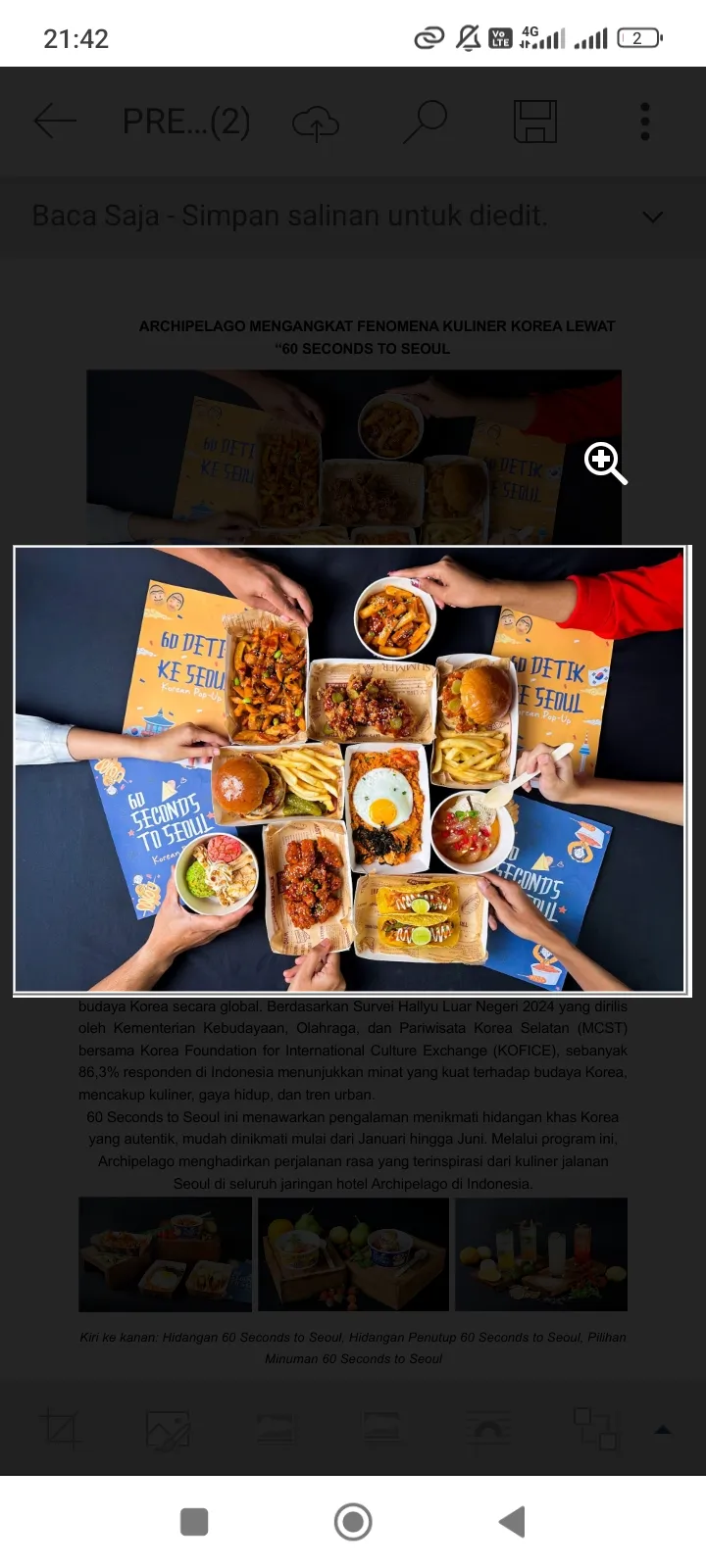 Archipelago Hadirkan Pop-up Kuliner Korea “60 Seconds to Seoul” di Jaringan Hotelnya di Indonesia