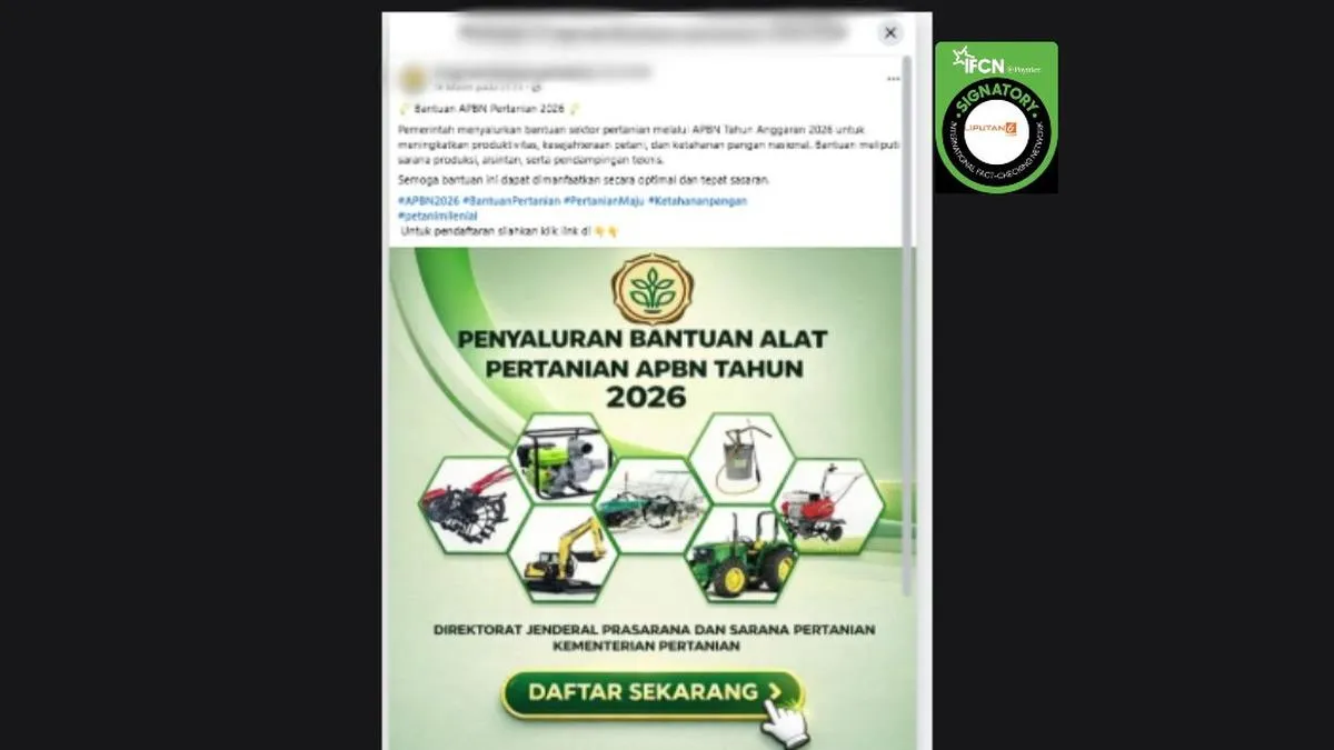 Kementan Tegaskan Link Pendaftaran Bantuan Alsintan 2026 Tidak Benar, Petani Diminta Waspada Penipuan