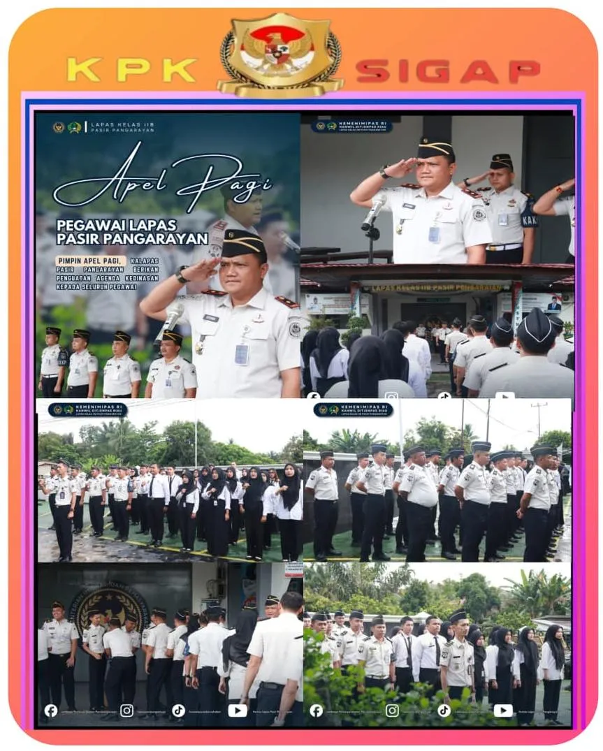 Kalapas Pasir Pangarayan Pimpin Apel Pagi dan Berikan Penguatan Agenda Kedinasan