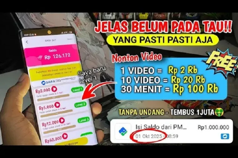 Aplikasi Penghasil Uang 2026 Ramai Dibicarakan, Klaim Minimal Tarik Rp50 ke DANA