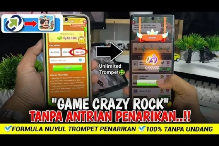 Crazy Rock Ramai Dibahas, Diklaim Ada Metode Tarik Koin Kertas Hijau Tanpa Antrian dan Trompet