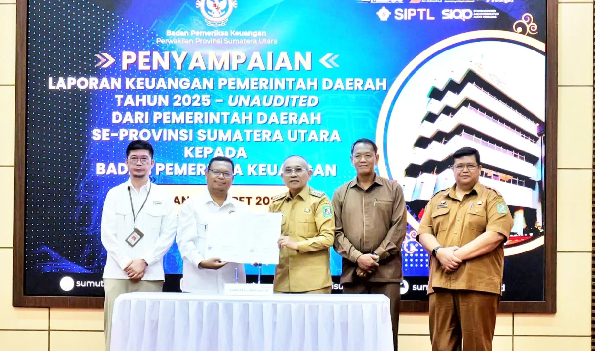Bupati Simalungun Serahkan LKPD 2025 Unaudited ke BPK Sumut