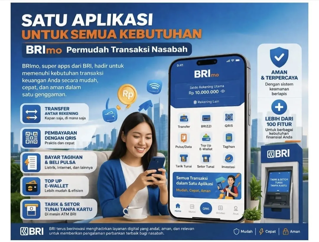 BRI Perkuat Layanan Digital Lewat BRImo, Satu Aplikasi untuk Beragam Transaksi Keuangan