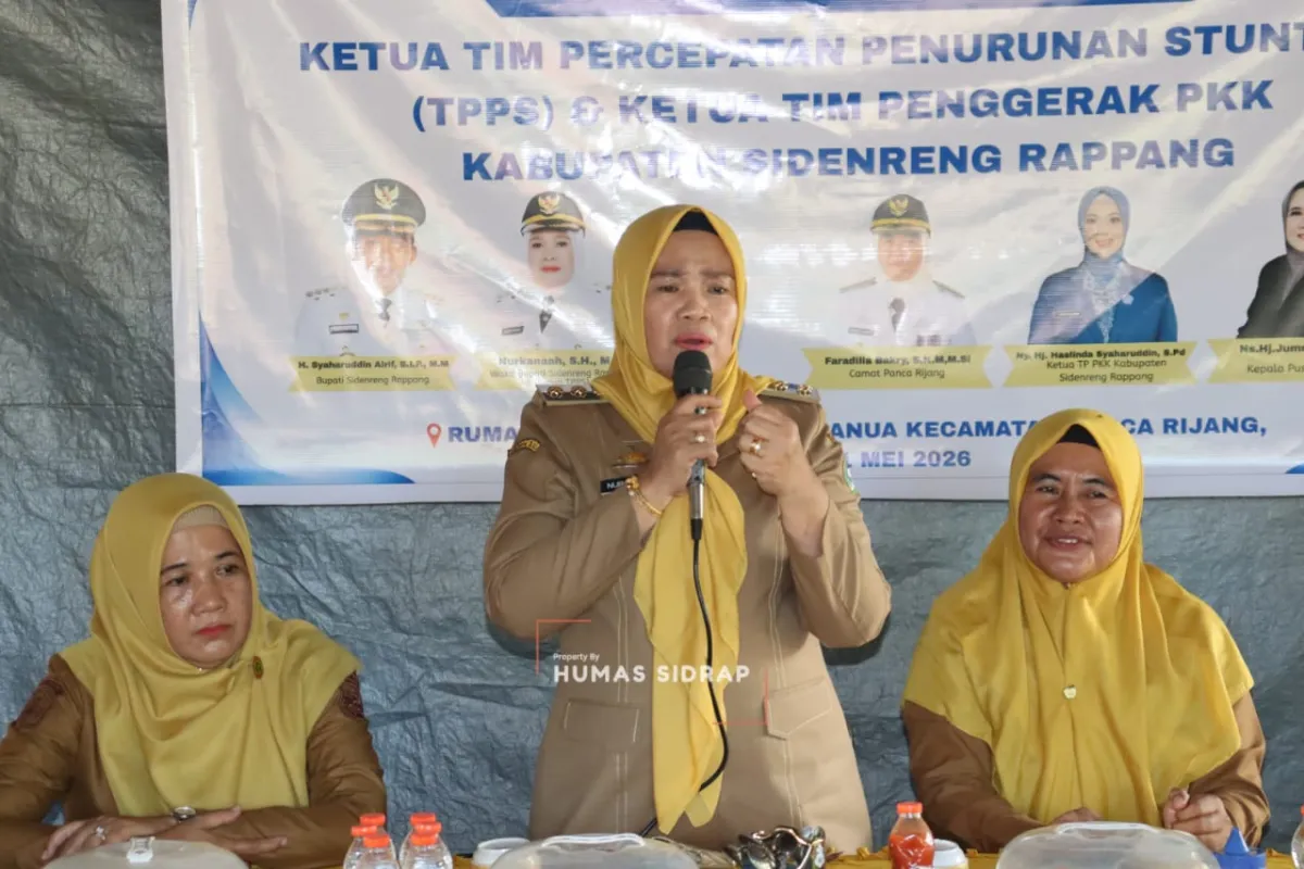 Wabup Sidrap Pimpin PMT di Rumah Gizi Lanrang, Tekankan Asupan Tanpa Pengawet untuk Cegah Stunting