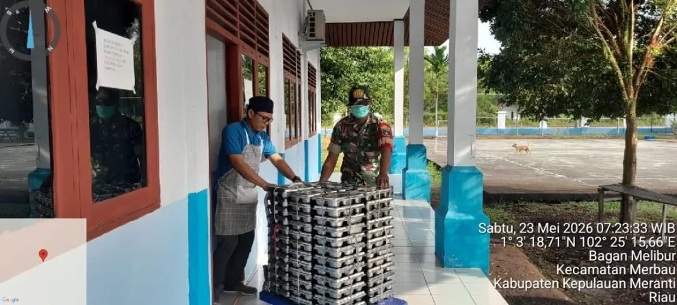 Koramil 06/Merbau Dukung Program Makan Sehat Bergizi untuk Pelajar di Kepulauan Meranti