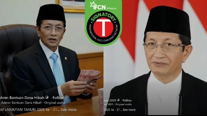 Video Klaim Menag Nasaruddin Umar Umumkan Hibah Rp 1 Miliar Dipastikan Hoaks dan Hasil Manipulasi