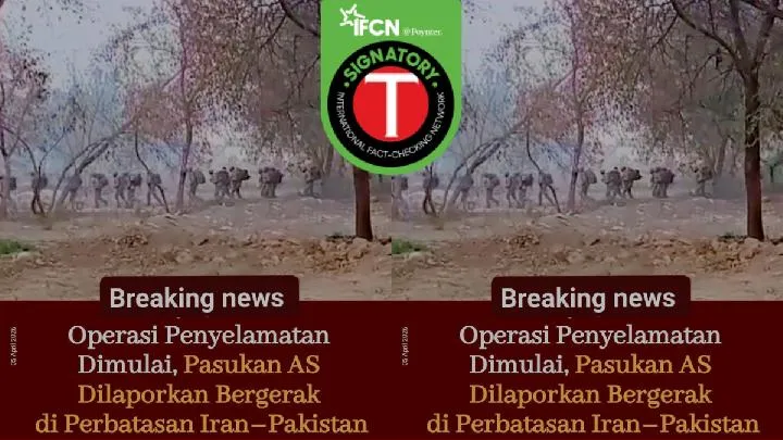 Cek Fakta: Video yang Diklaim Pasukan AS Tiba di Perbatasan Pakistan–Iran Ternyata Gabungan Rekaman Lama